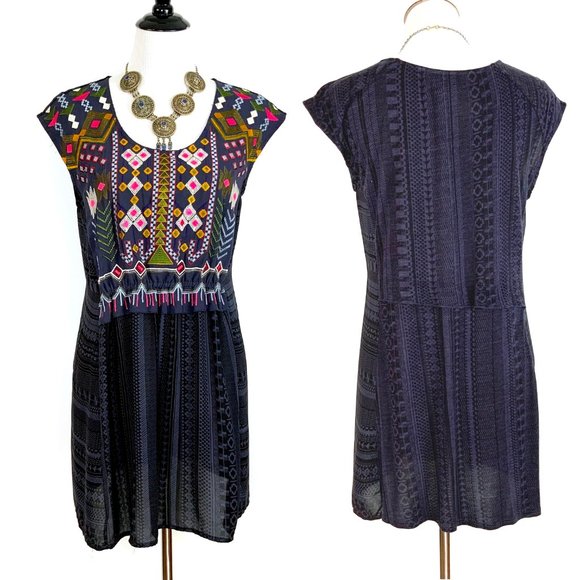 Anthropologie One September Barranco BOHO Embroidered Top Tunic  Sz M - Picture 3 of 16